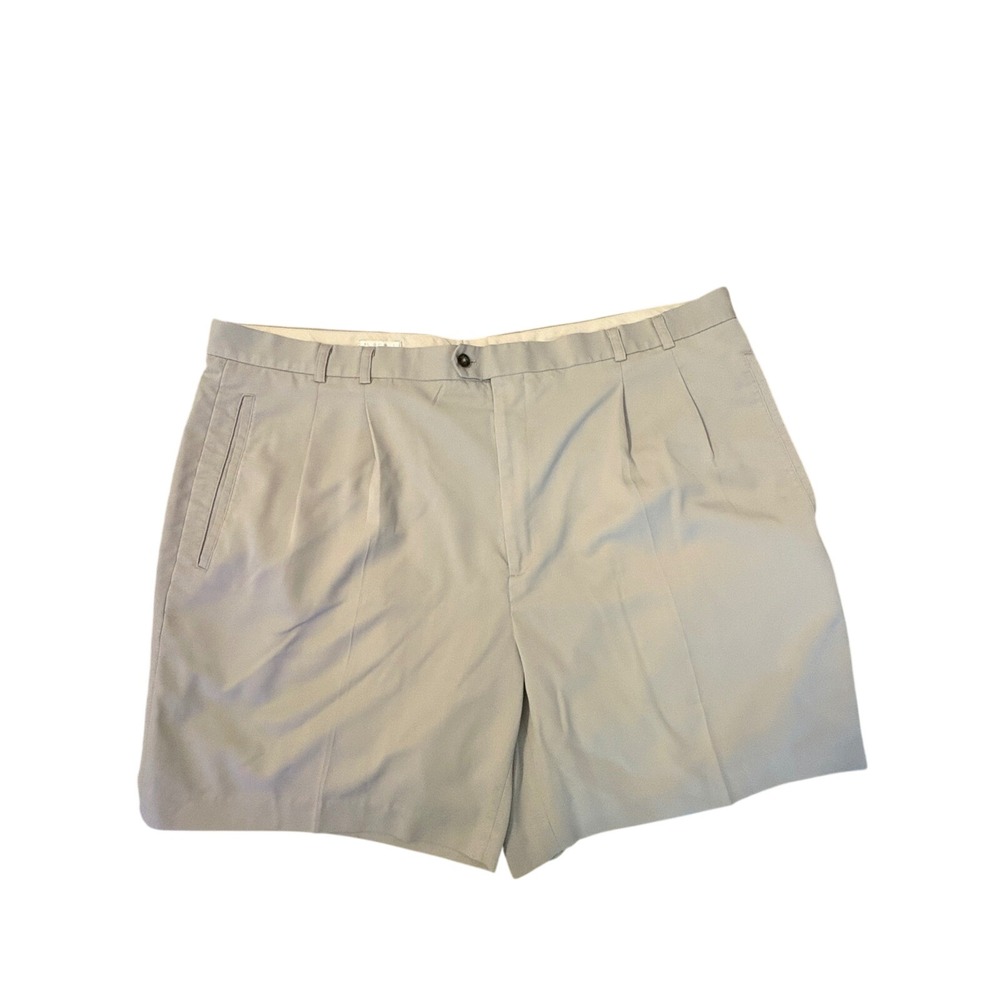 Cutter & Buck Mens Pleated Golf Shorts Light Grey Size 50B Big and Tall Casual